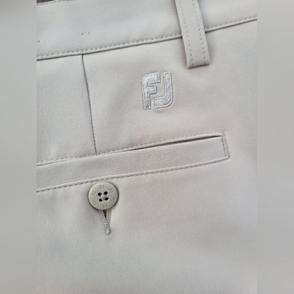 FJ Footjoy Golf pants men's size 36 cream colored - Picture 5 of 10
